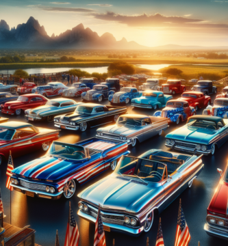 Coches americanos clásicos y modernos destacados